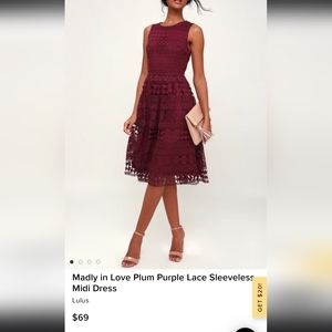 Madly in Love Plum Purple Lace Sleeveless Midi Dress